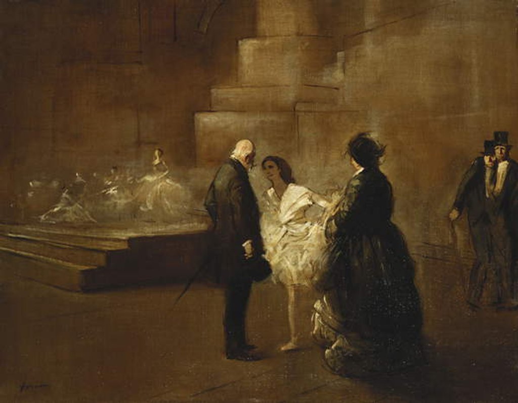 Detail of The Dance Lesson by Jean Louis Forain