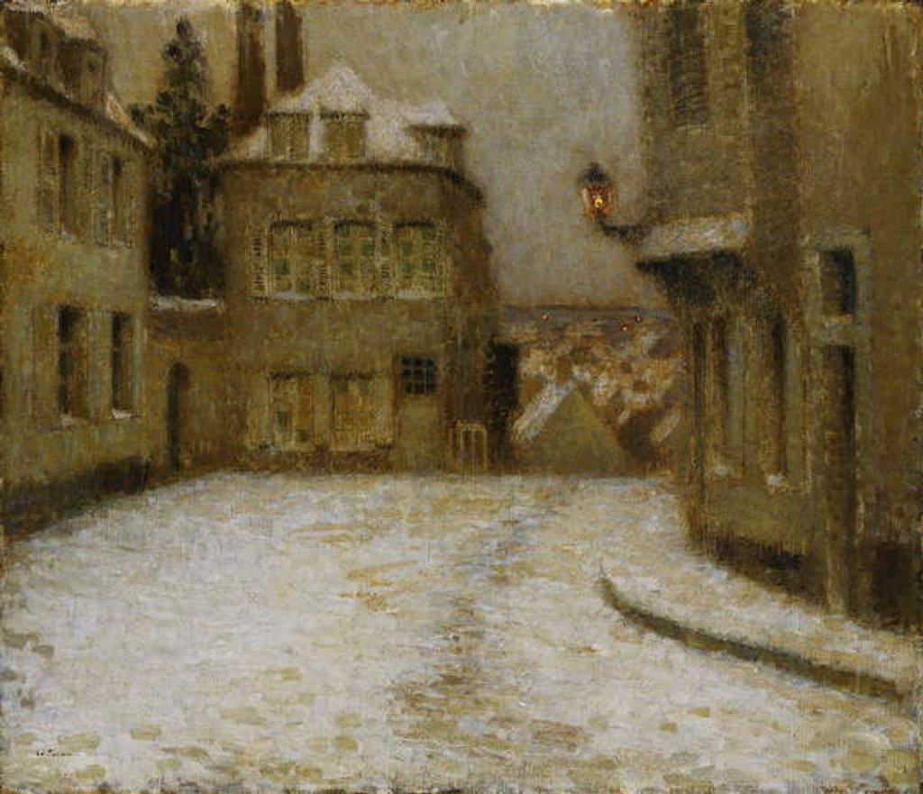 Detail of Neige, Montmartre by Henri Eugene Augustin Le Sidaner