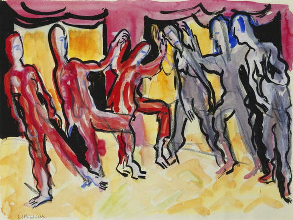 Detail of Mary Wigman Dance Group by Ernst Ludwig Kirchner