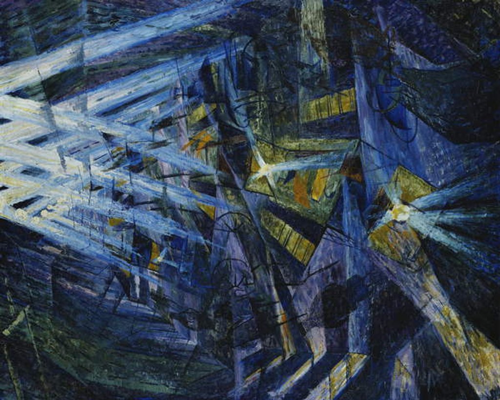 Detail of Le Forze di una Strada, 1911 by Umberto Boccioni