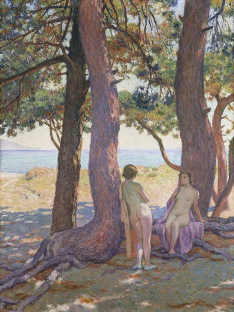 Detail of Two Nudes under Pine-Trees; Deux Nus sous les Pins, 1925 by Theo van Rysselberghe