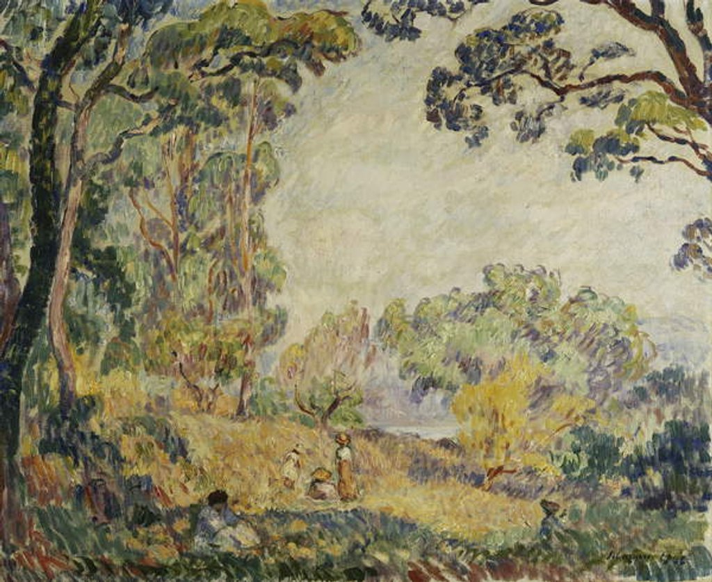 Detail of Women and Girls in the Countryside; Femmes et Fillettes dans la Campagne, 1906 by Henri Lebasque