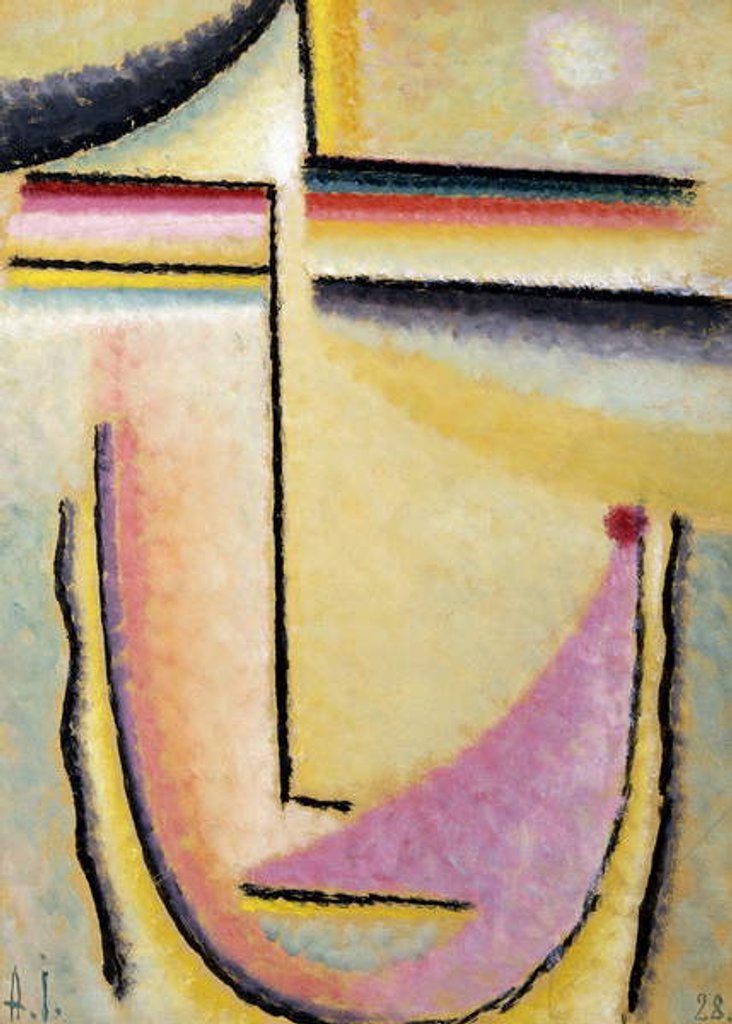 Detail of Abstract Head; Abstrakter Kopf, 1928 by Alexej von Jawlensky