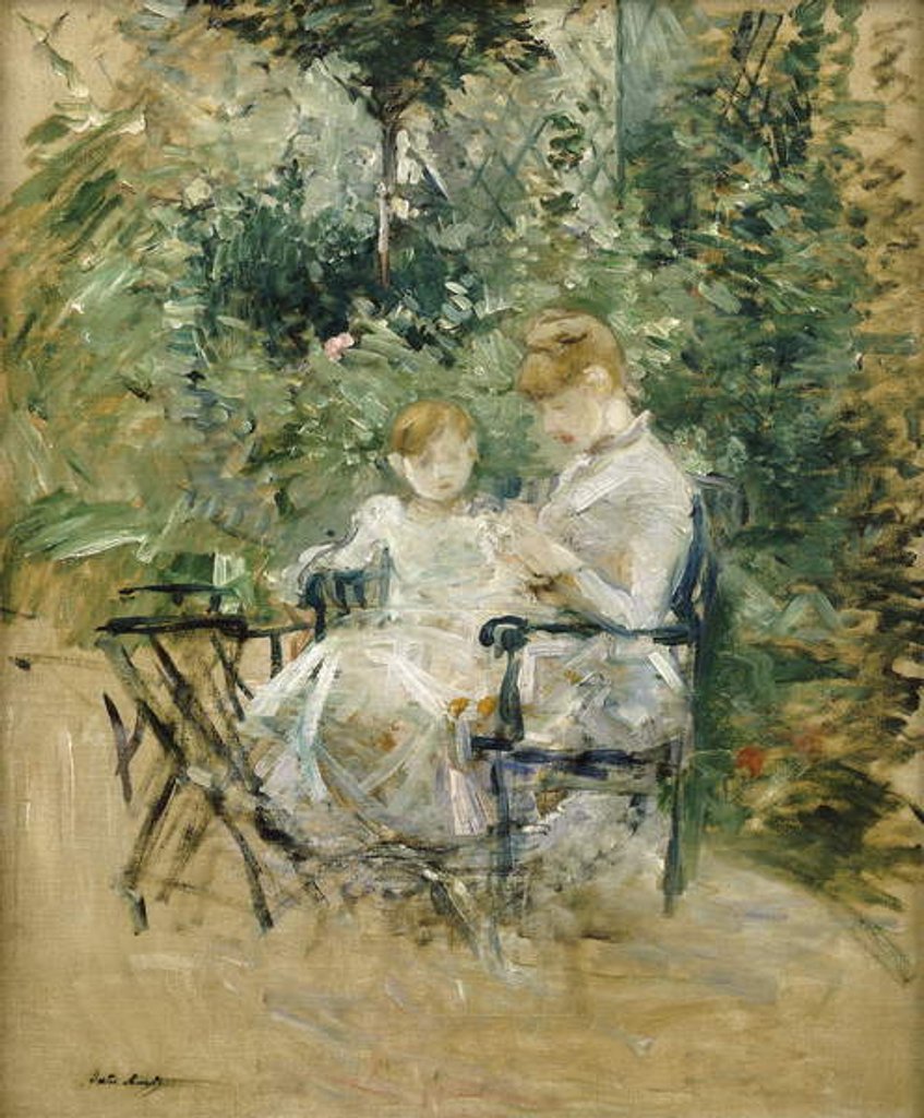 Detail of In the Garden; Dans le Jardin, c.1885 by Berthe Morisot