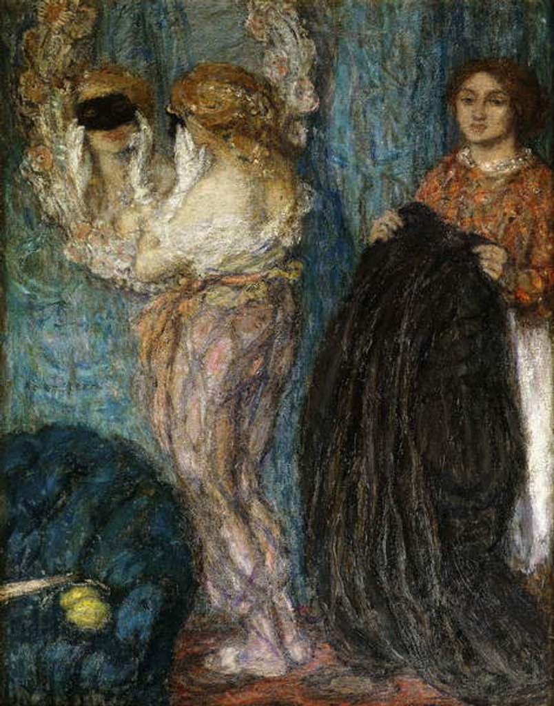 Detail of The Mask; Le Masque by Edmond-Francois Aman-Jean