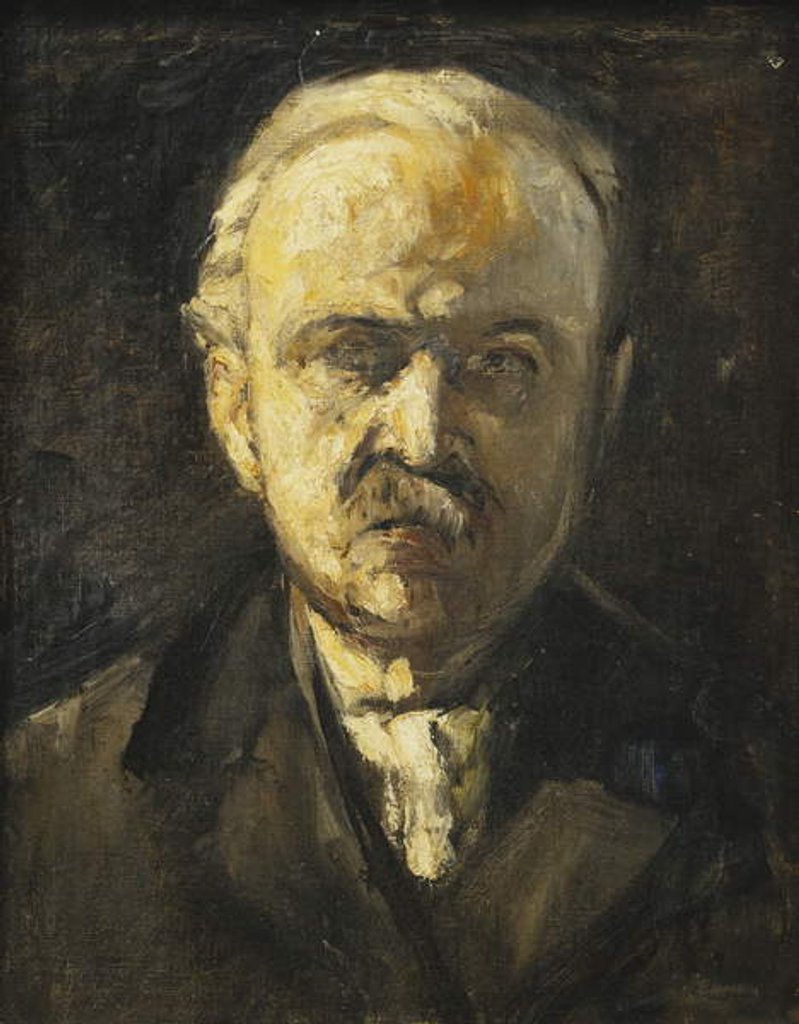 Detail of Self-Portrait; Selbstbildnis, c. 1924 by Lesser Ury