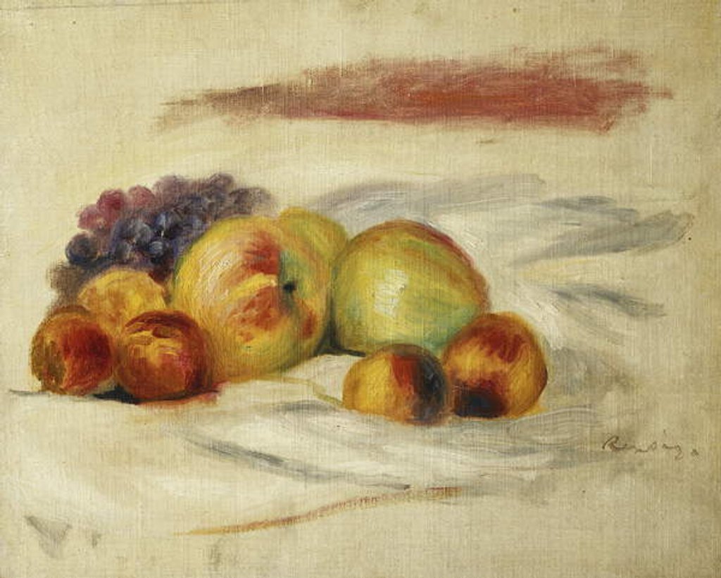 Detail of Apples and Grapes; Pommes et Raisins, c. 1910 by Pierre Auguste Renoir