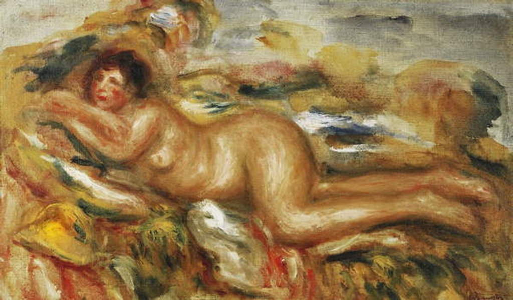 Detail of Nude Woman on the Grass by Pierre Auguste Renoir