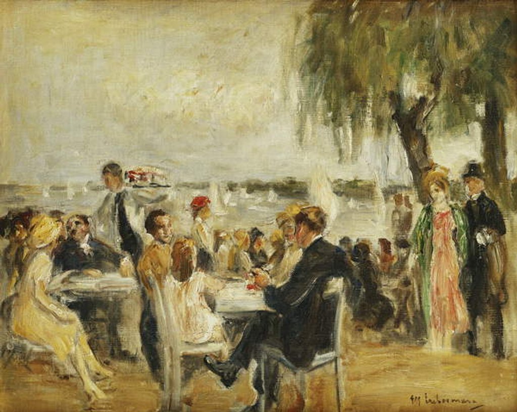 Detail of Garden Cafe on the Elbe, 1902 by Max Liebermann