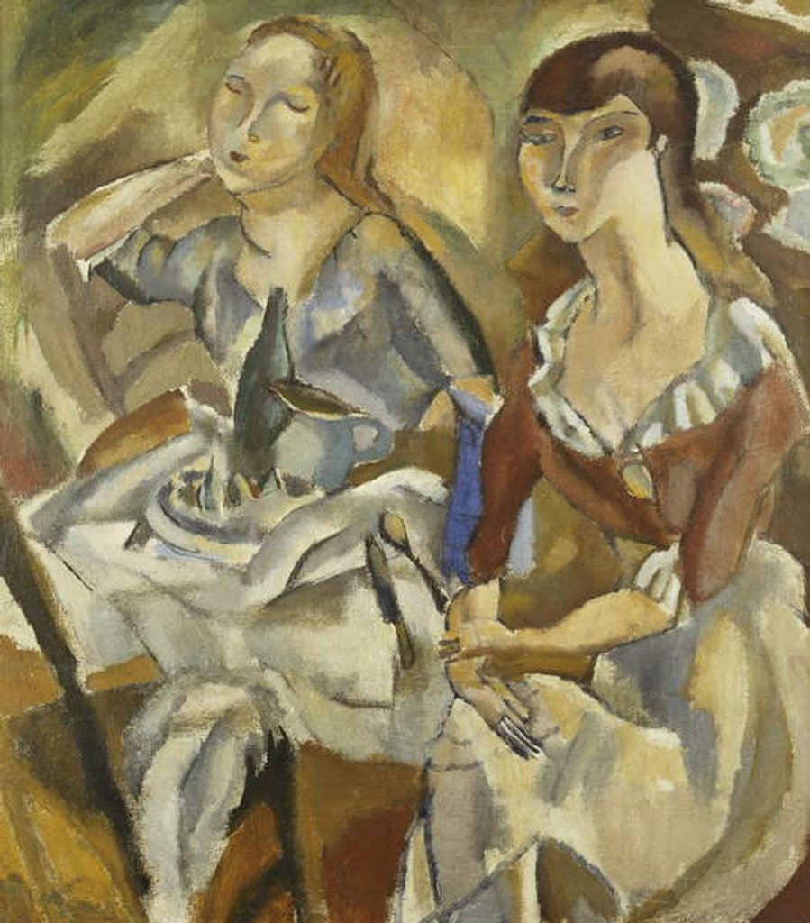 Detail of Young Women at a Table; Jeunes Filles Attablees, c.1915-1919 by Jules Pascin