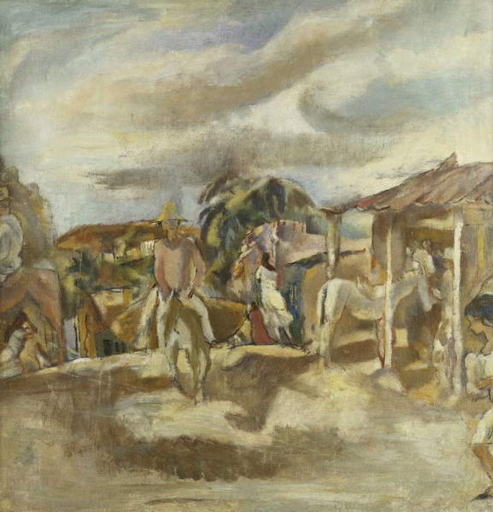 Detail of Cuban Village; Village Cubain, c.1917-1918 by Jules Pascin