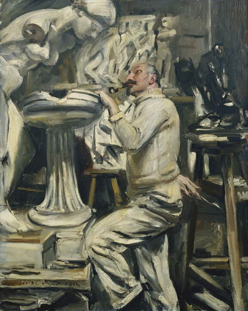 Detail of Portrait of the Sculptor Nikolaus Friedrichs; Portrait des Bildhauers Nikolaus Friedrichs, 1912 by Lovis Corinth