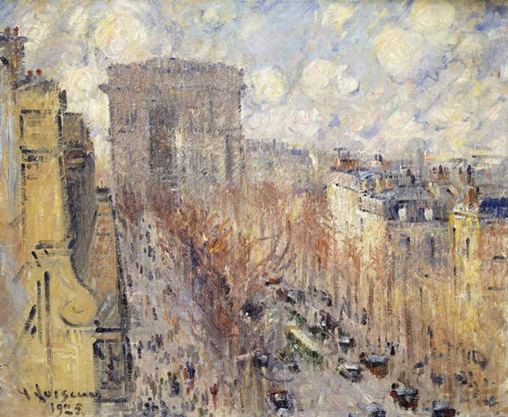 Detail of Avenue Friedland, Paris, 1925 by Gustave Loiseau