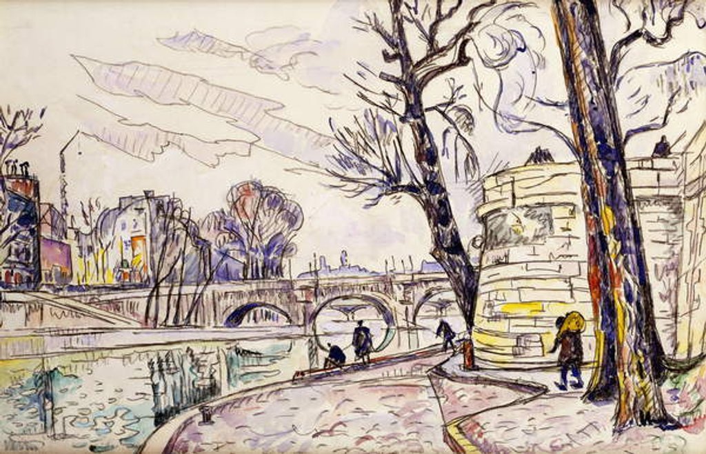 Detail of Quai de Seine by Paul Signac