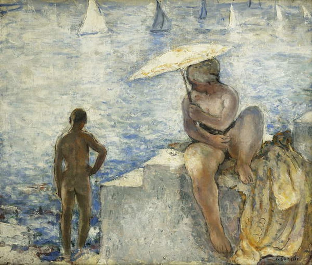 Detail of A Young Swimmer with a Parasol by Henri Lebasque