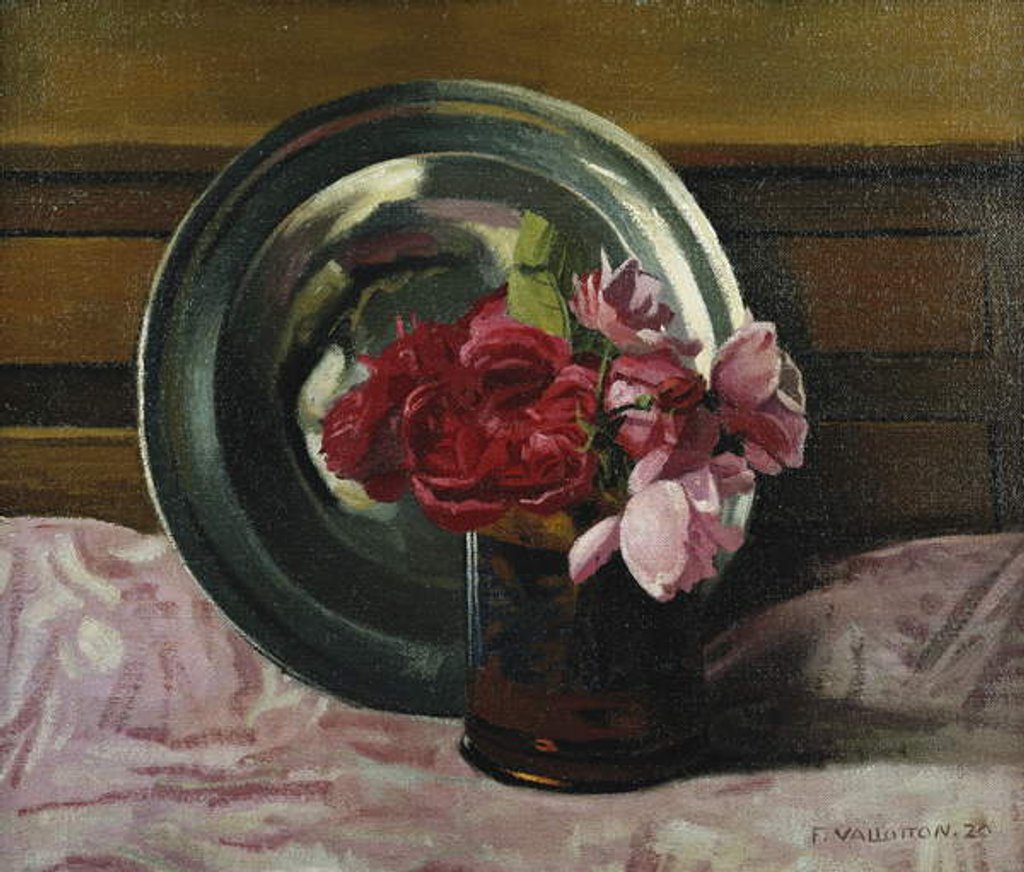 Detail of Still Life with Roses; Nature Morte aux Roses, 1920 by Felix Edouard Vallotton
