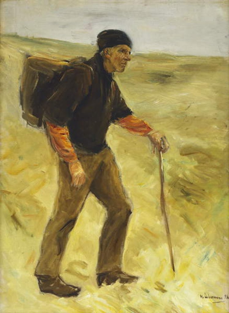 Detail of Schreitender Bauer, 1894 by Max Liebermann