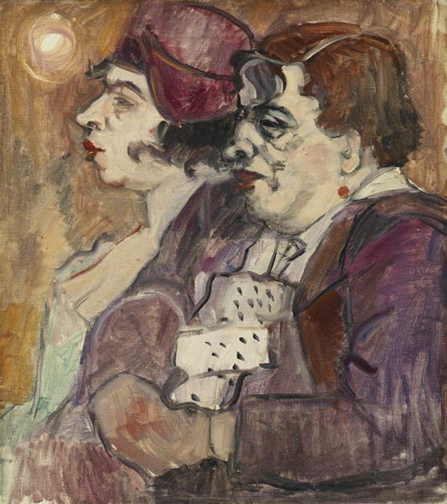 Detail of Still Life with Bottle, Fruit and Figure; Stilleben mit Flasche, Fruchten und Figur, c. 1907-1908 by Alexej von Jawlensky