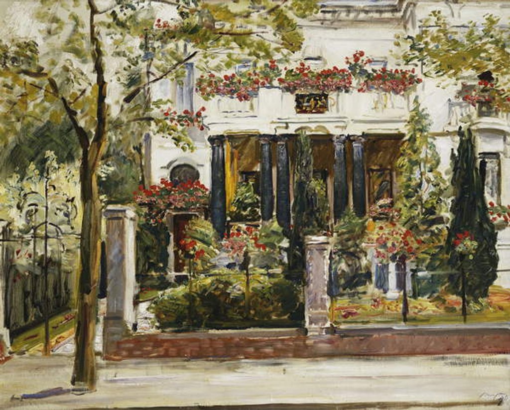 Detail of The Front Garden of the Steinbart Villa in Berlin; Der Vorgarten der Steinbartschen Villa in Berlin, 1911 by Max Slevogt