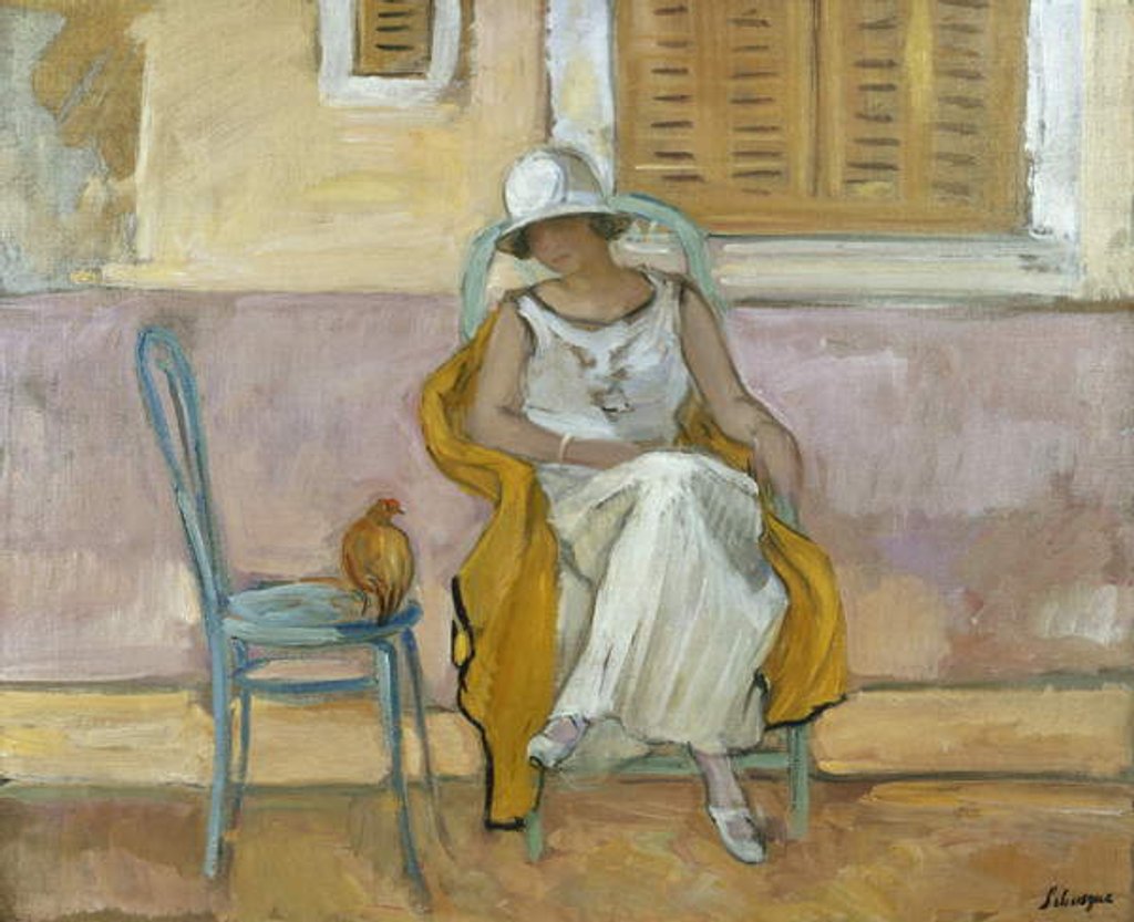 Detail of Woman in a White Dress; La Femme en Robe Blanche, c.1923 by Henri Lebasque