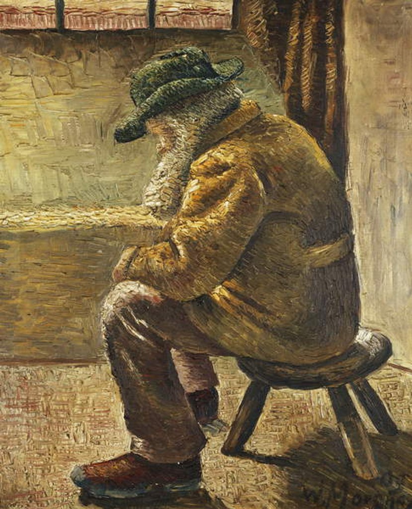 Detail of Seated Figure; Sitzende Figur, 1909 by Wilhelm Morgner