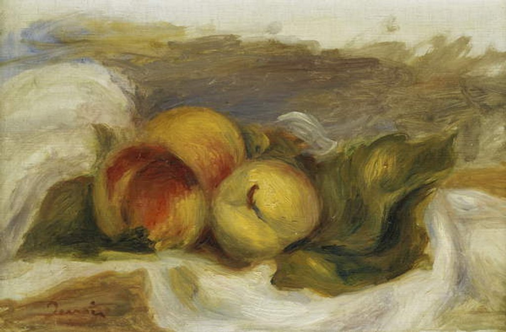 Detail of Peaches by Pierre Auguste Renoir
