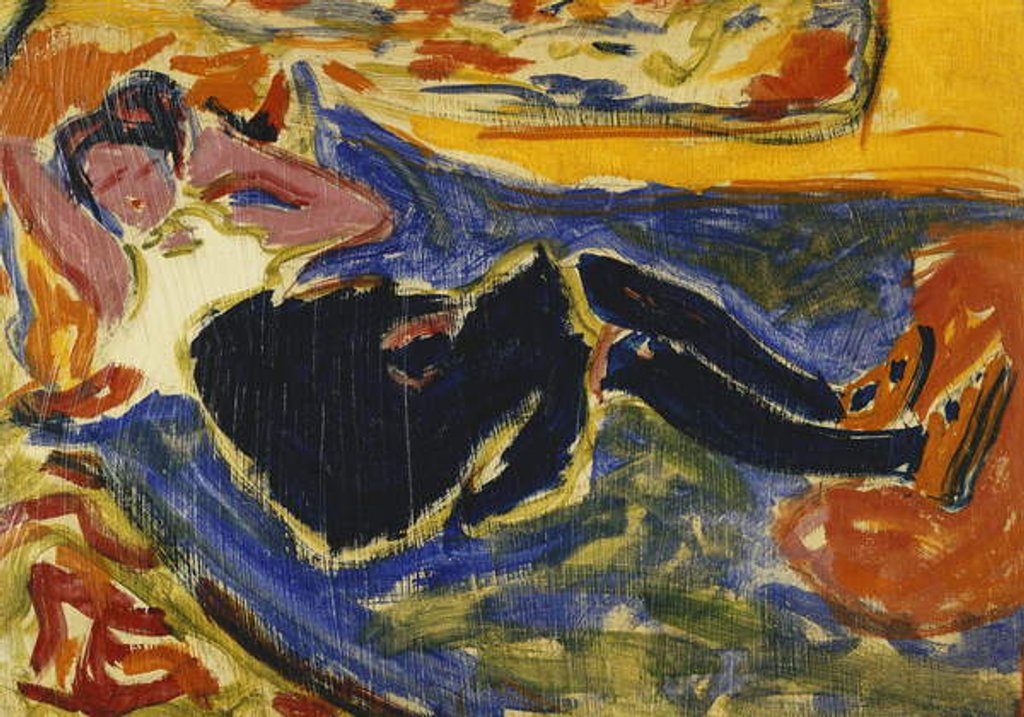 Detail of Woman with Black Stockings; Frau mit Schwarzen Strumpfen, c.1908-09 by Ernst Ludwig Kirchner