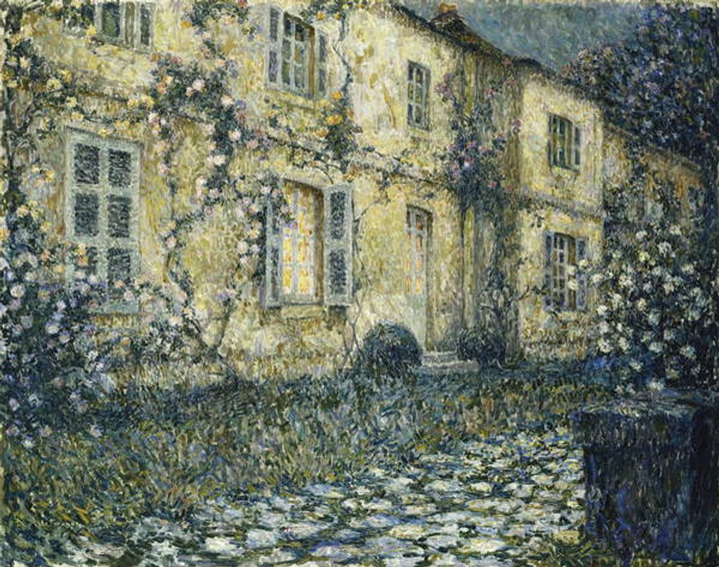 Detail of The Summer House; La Maison d'Ete by Henri Eugene Augustin Le Sidaner