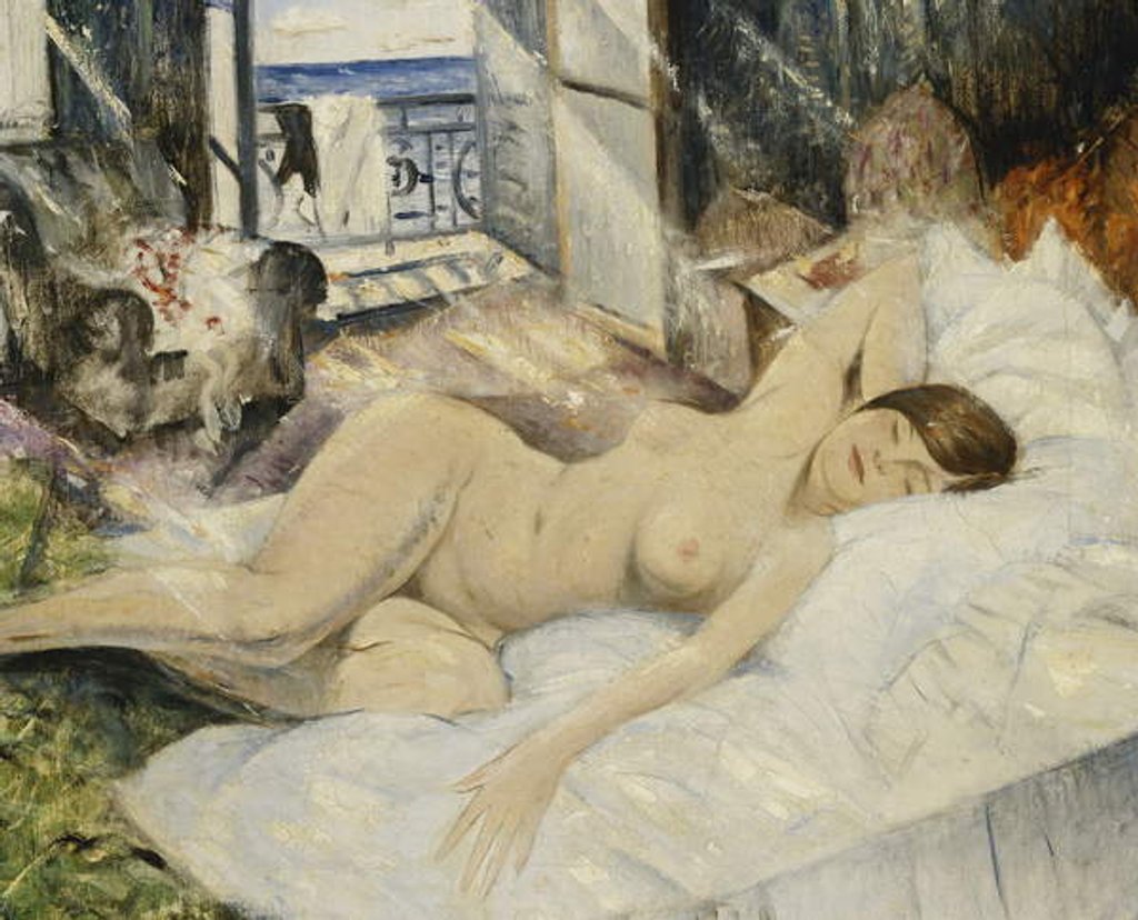 Detail of Nude on a Bed, South of France by Christopher Richard Wynne Nevinson