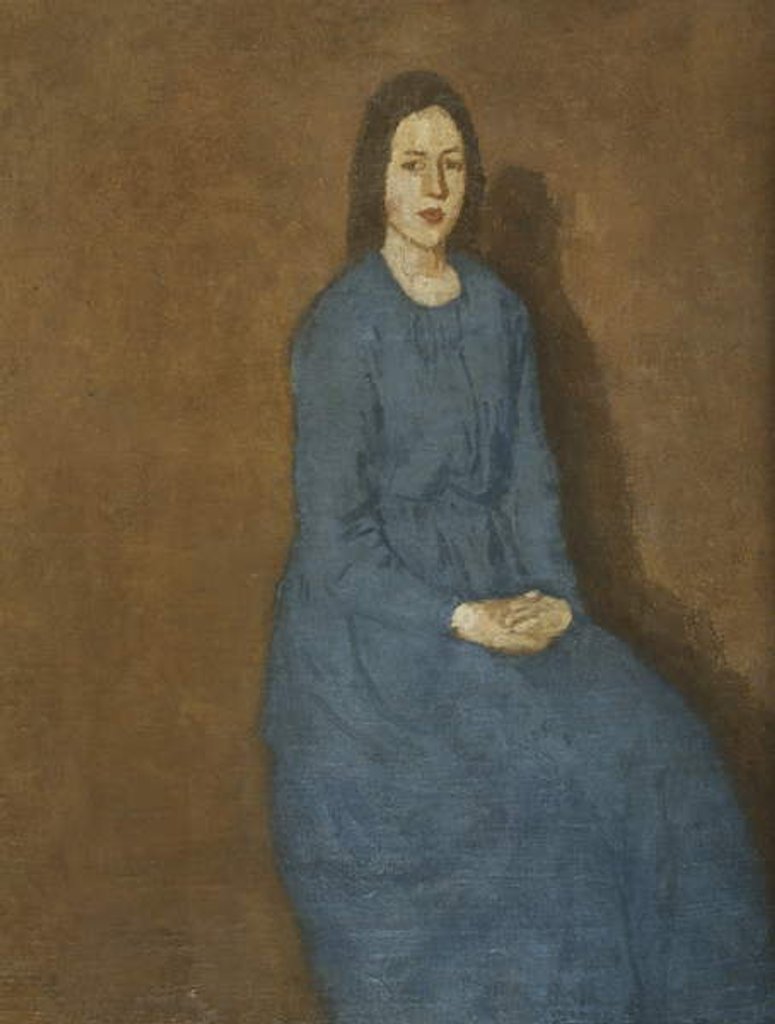 Detail of A Young Woman in Blue, c.1914-15 by Gwen John