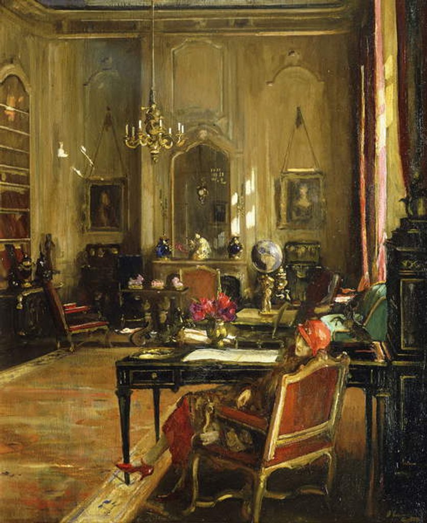 Detail of The Red Hat by John Lavery