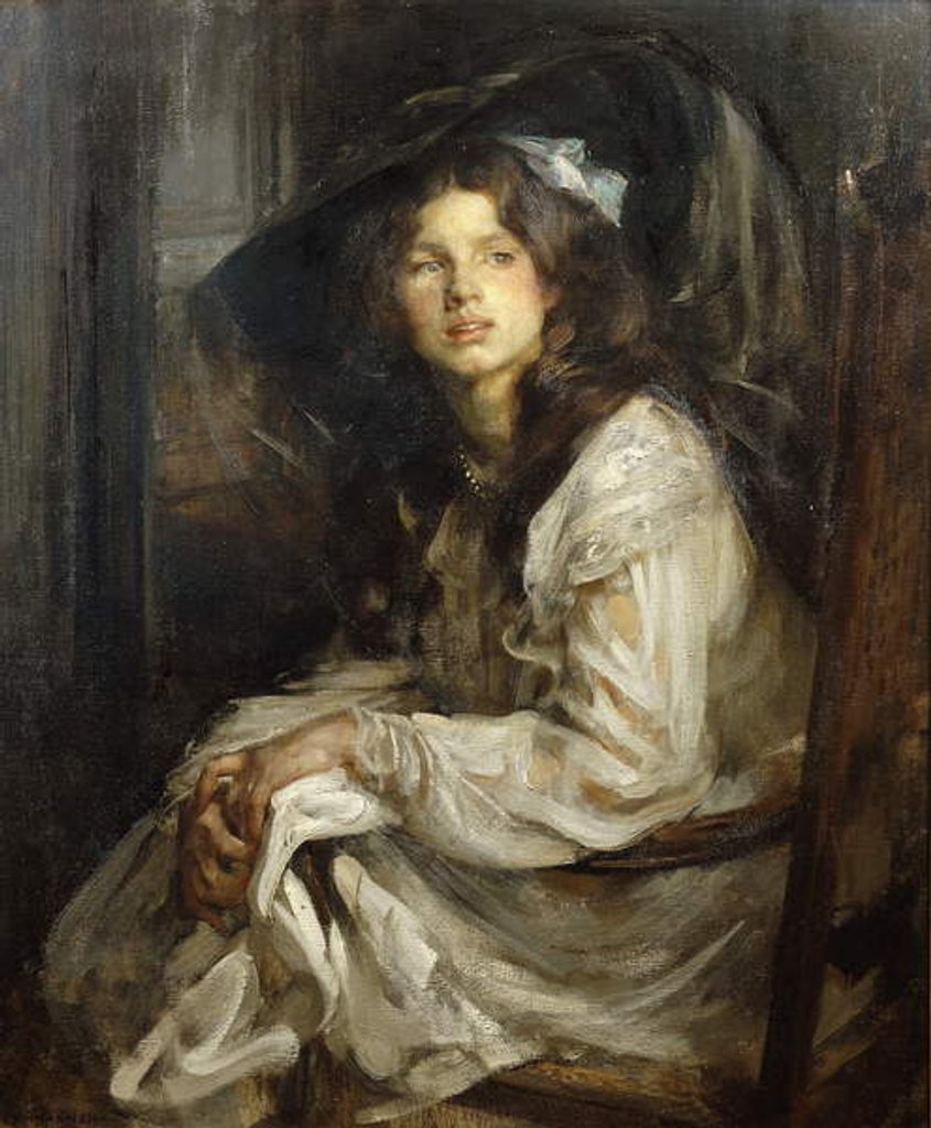 Detail of Girl Seated in a Chair by James Jebusa Shannon