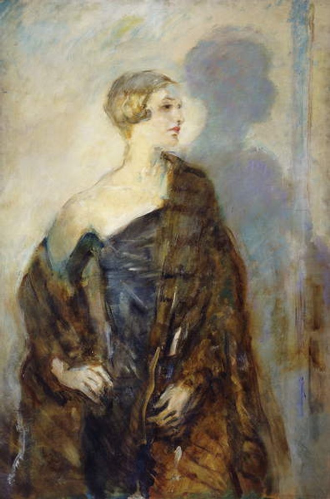 Detail of Portrait of Lady Abdy by Ambrose McEvoy
