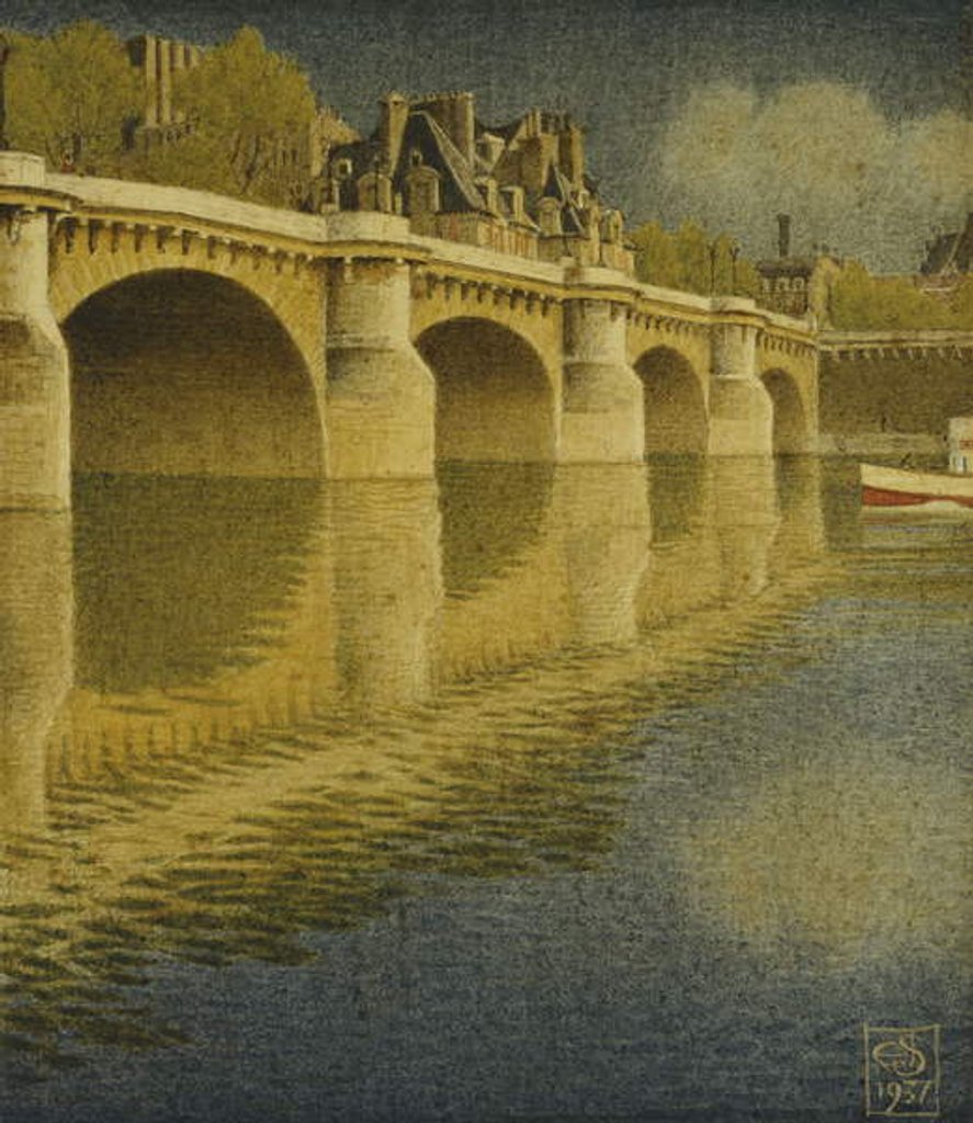 Detail of Pont Henri IV, 1937 by Joseph Edward Southall