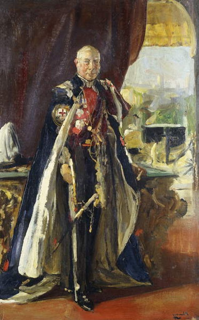 Detail of Portrait of the Earl of Lonsdale, K, 1931 by John Lavery