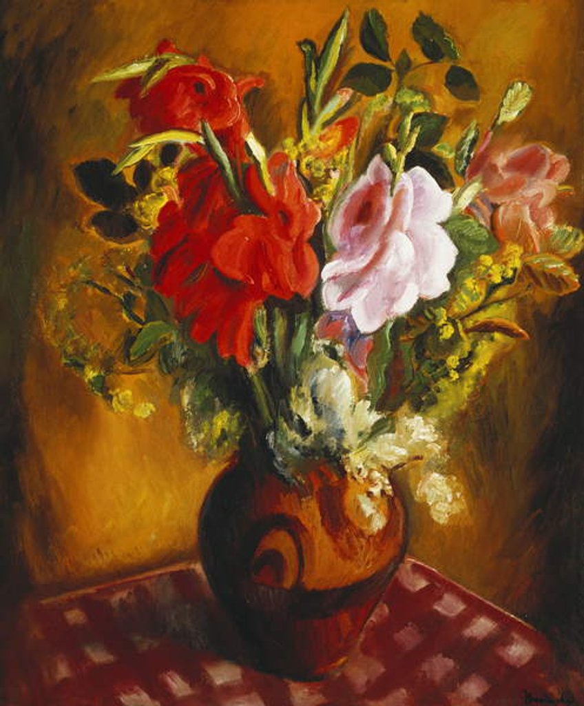 Detail of Still Life with Summer Flowers by Bernard Meninsky