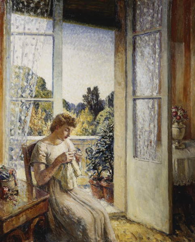 Detail of The Girl by the Window, 1940 by Harry Morley