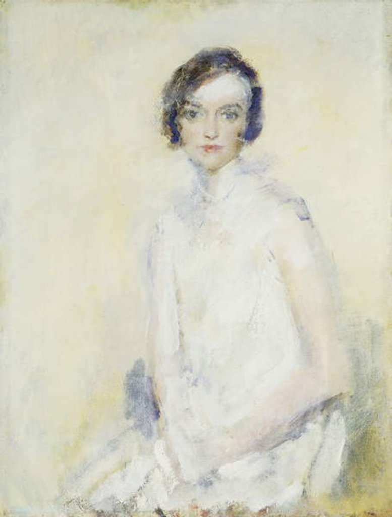 Detail of Miss Winifred Barnes by Ambrose McEvoy