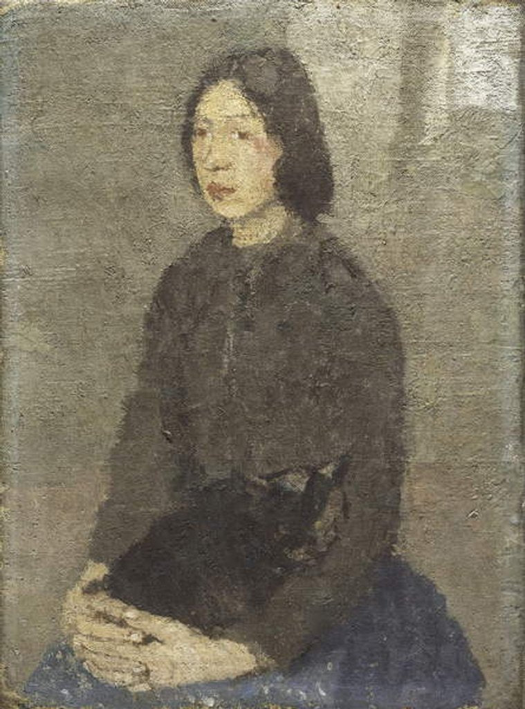 Detail of Girl with Cat in her Lap by Gwen John