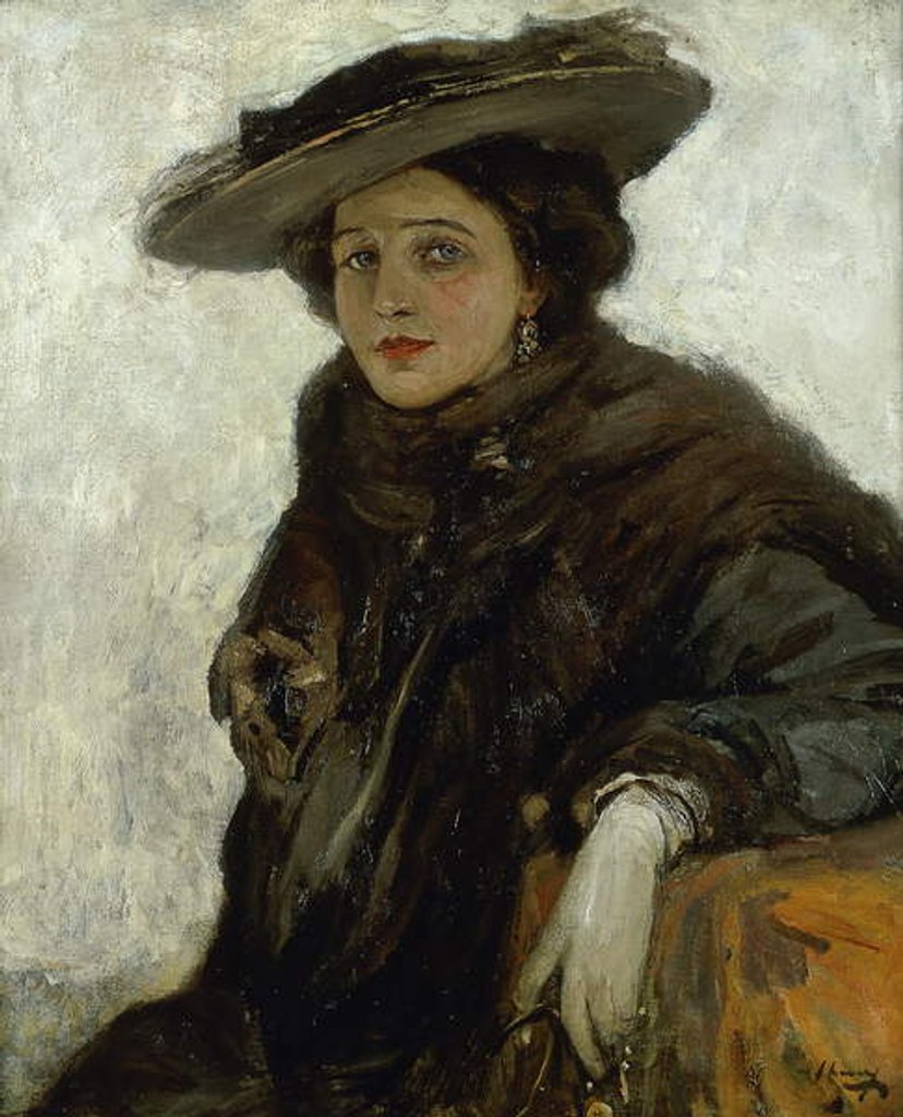 Detail of The Spanish Hat or Mrs. Gerard Chowne, by John Lavery