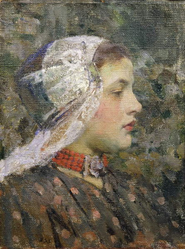 Detail of Portrait of Katje by James Jebusa Shannon