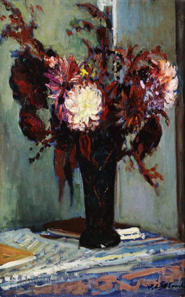 Detail of Chrysanthemums in a Vase by Jacques-Emile Blanche