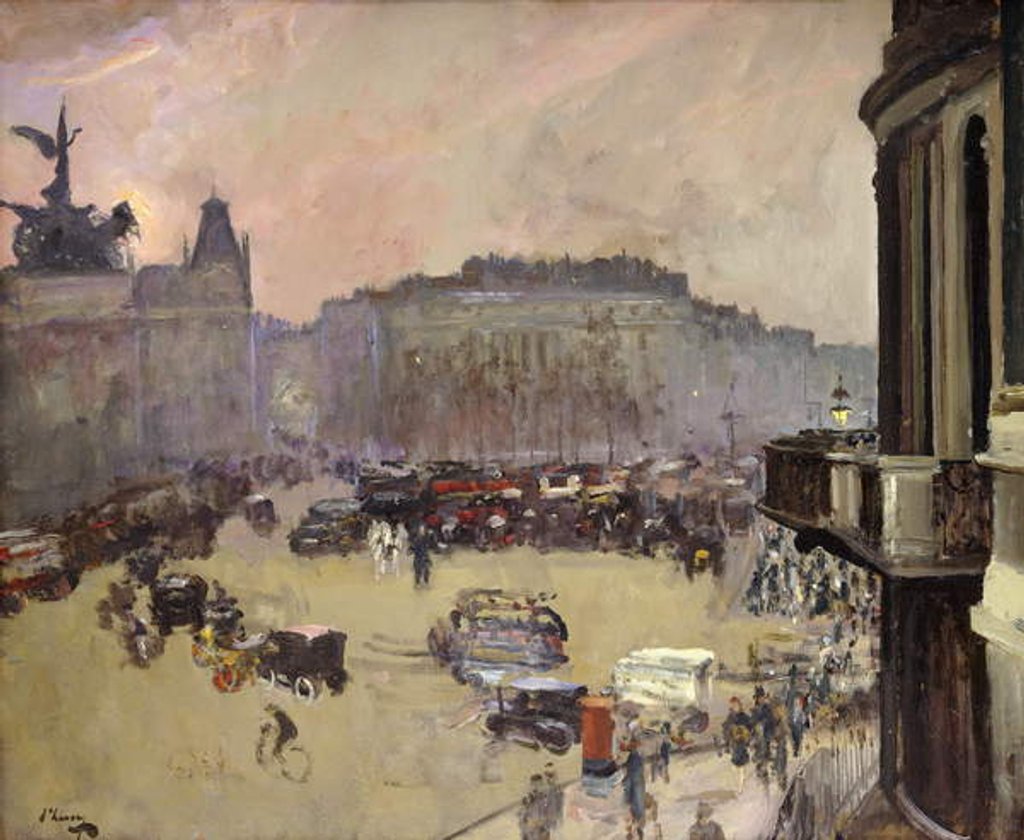 Detail of The Winter Sun, Hyde Park Corner, 1925 by John Lavery