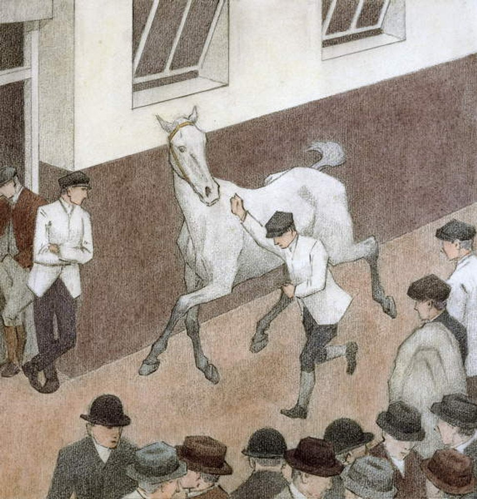 Detail of Showing the Paces, Aldridge's, c.1914 by Robert Polhill Bevan
