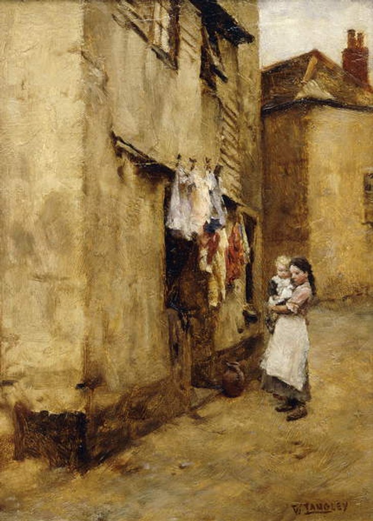 Detail of A Street in Newlyn by Walter Langley
