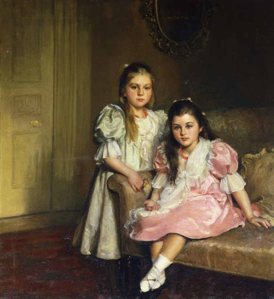 Detail of Portrait of the Daughters of Lawrence Pilkington, 1900 by Susan Isabel Dacre