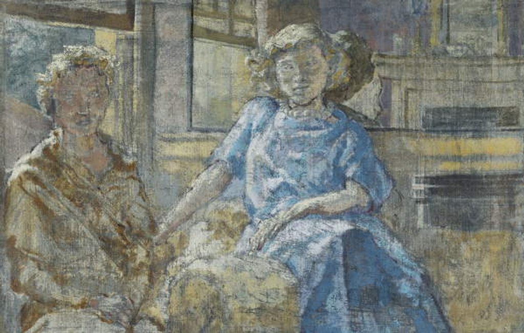 Detail of The Blue Dress by Therese Lessore