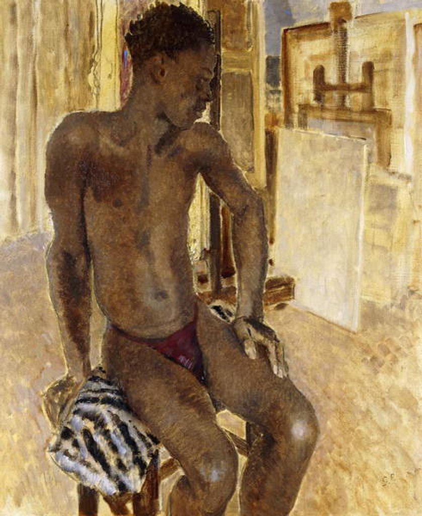 Detail of Negro Model in the Studio, 1936 by Glyn Warren Philpot