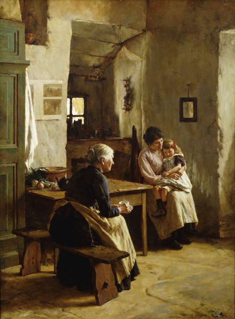 Detail of Mother Love by Walter Langley