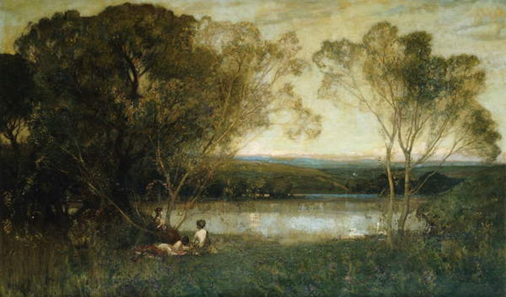 Detail of An Evening Song by Alfred East